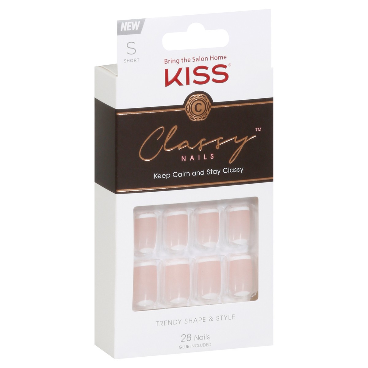 slide 4 of 9, Kiss Classy Trendy Shape & Style Nails Short 1 kit, 1 kit