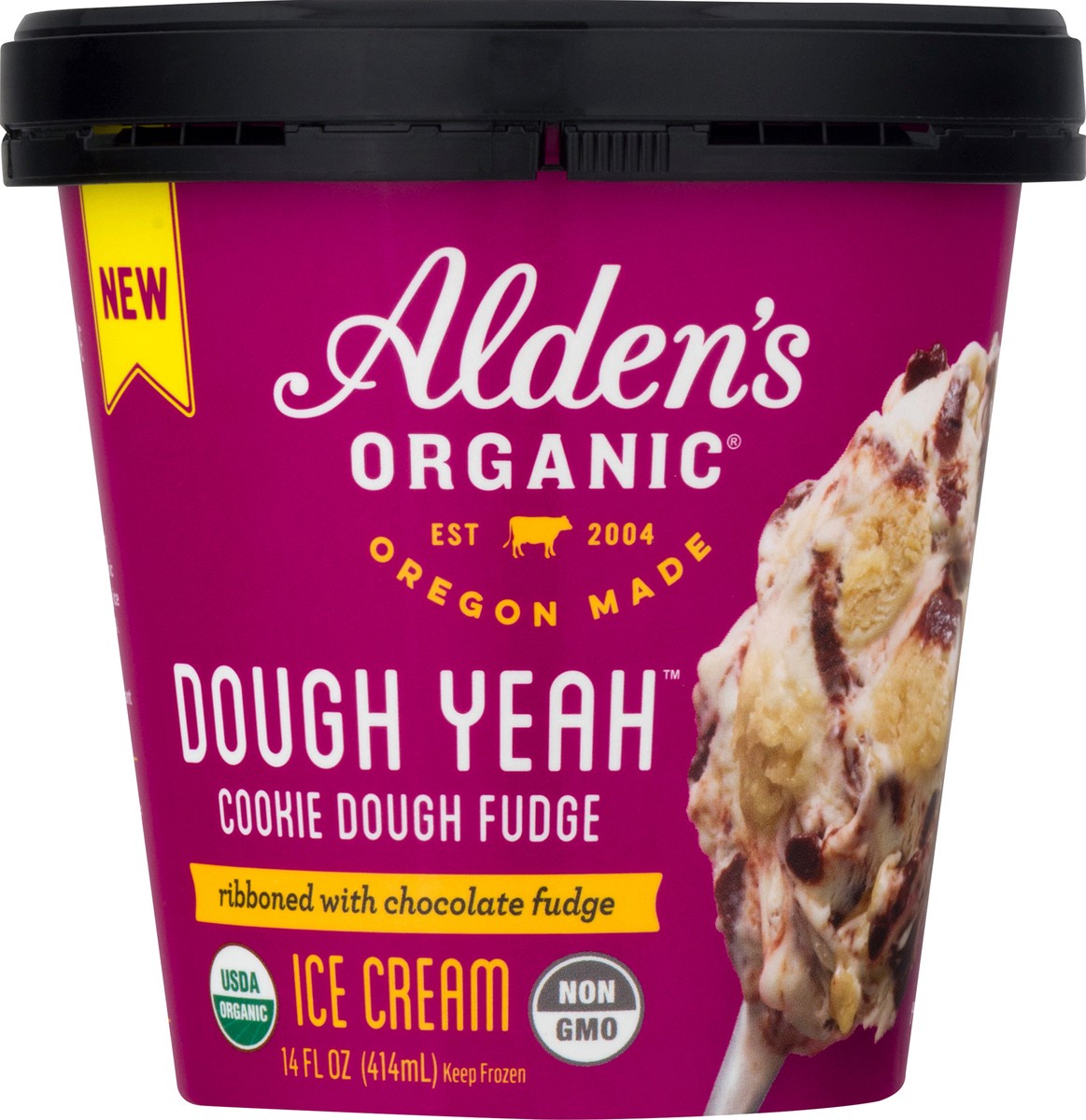 slide 6 of 9, Alden's Aldens Fudge Cookie Dough Yeah Ic, 14 fl oz