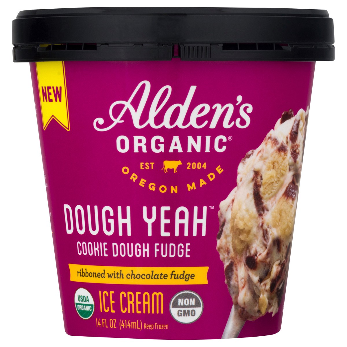 slide 1 of 9, Alden's Aldens Fudge Cookie Dough Yeah Ic, 14 fl oz