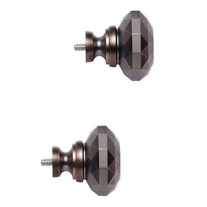 slide 1 of 2, Cambria Soleil Classic Complete Finials - Oil Rubbed Bronze, 2 ct