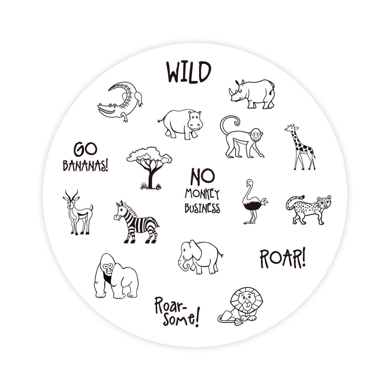 slide 2 of 5, Safari Jar Of Wood Stamps By Recollections, 1 in x 1 in