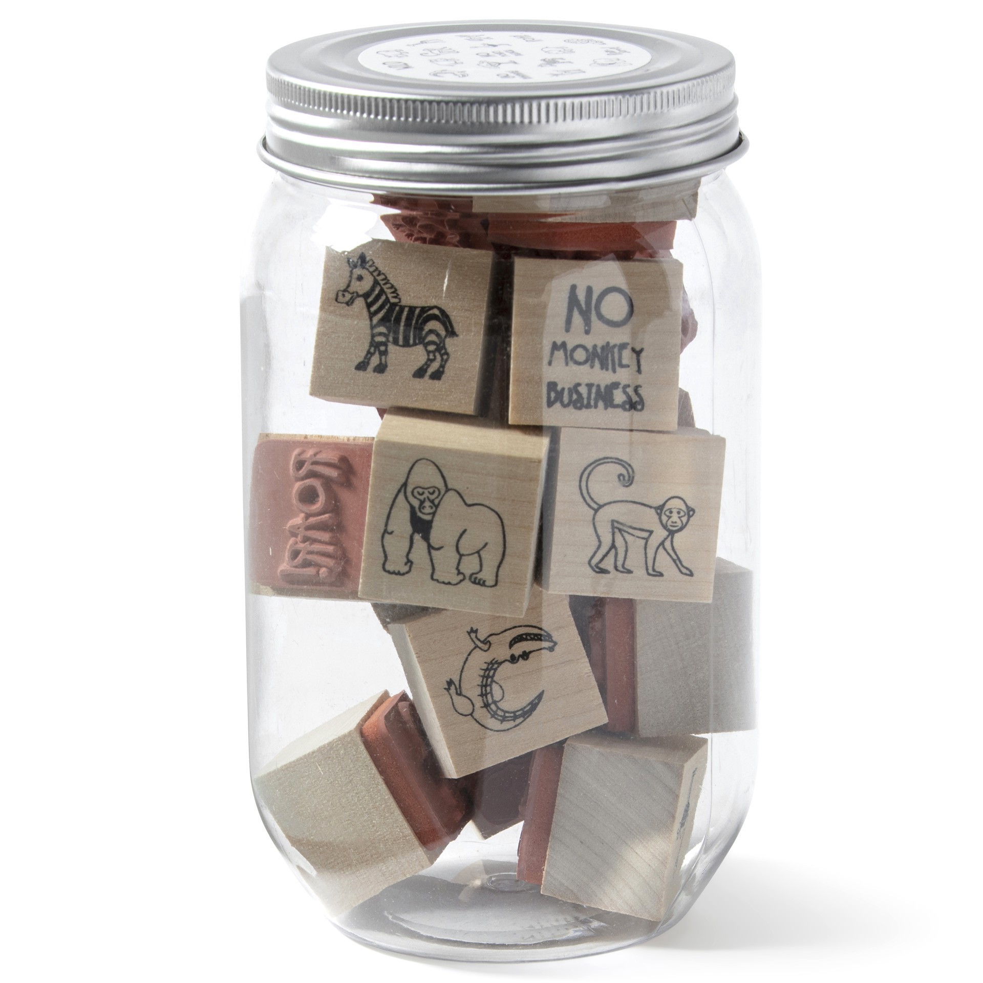 slide 4 of 5, Safari Jar Of Wood Stamps By Recollections, 1 in x 1 in