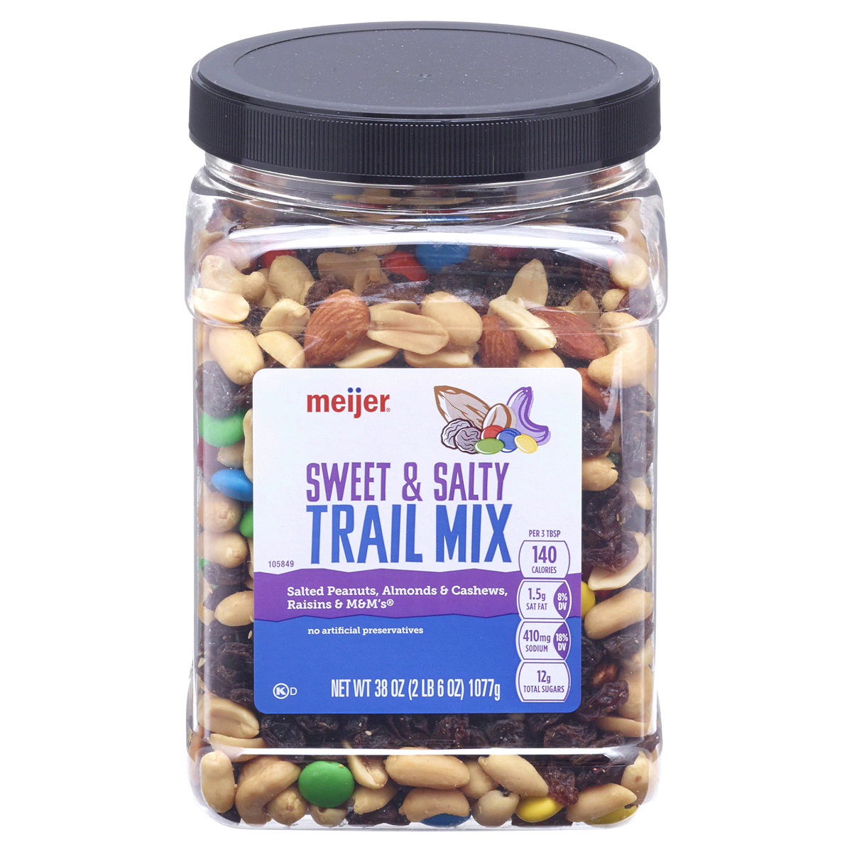 slide 1 of 1, Meijer Traditional Trail Mix Value Pack, 44 oz