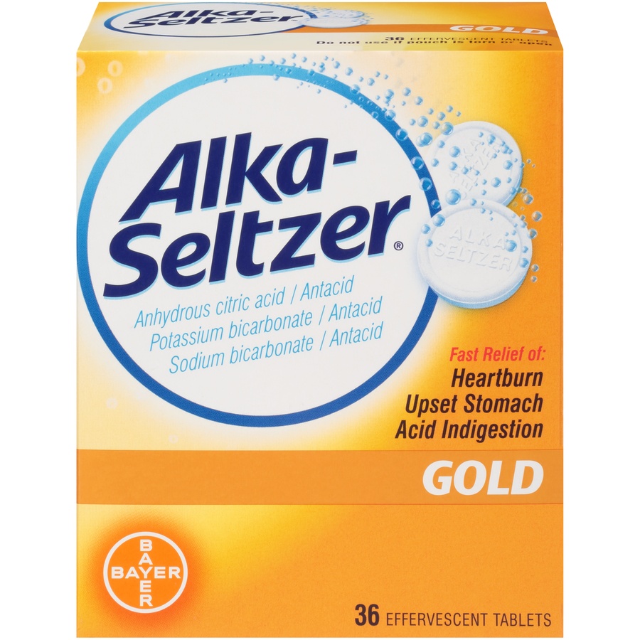 slide 1 of 1, Alka-Seltzer Gold Antacid Effervescent Tablets, 36 ct