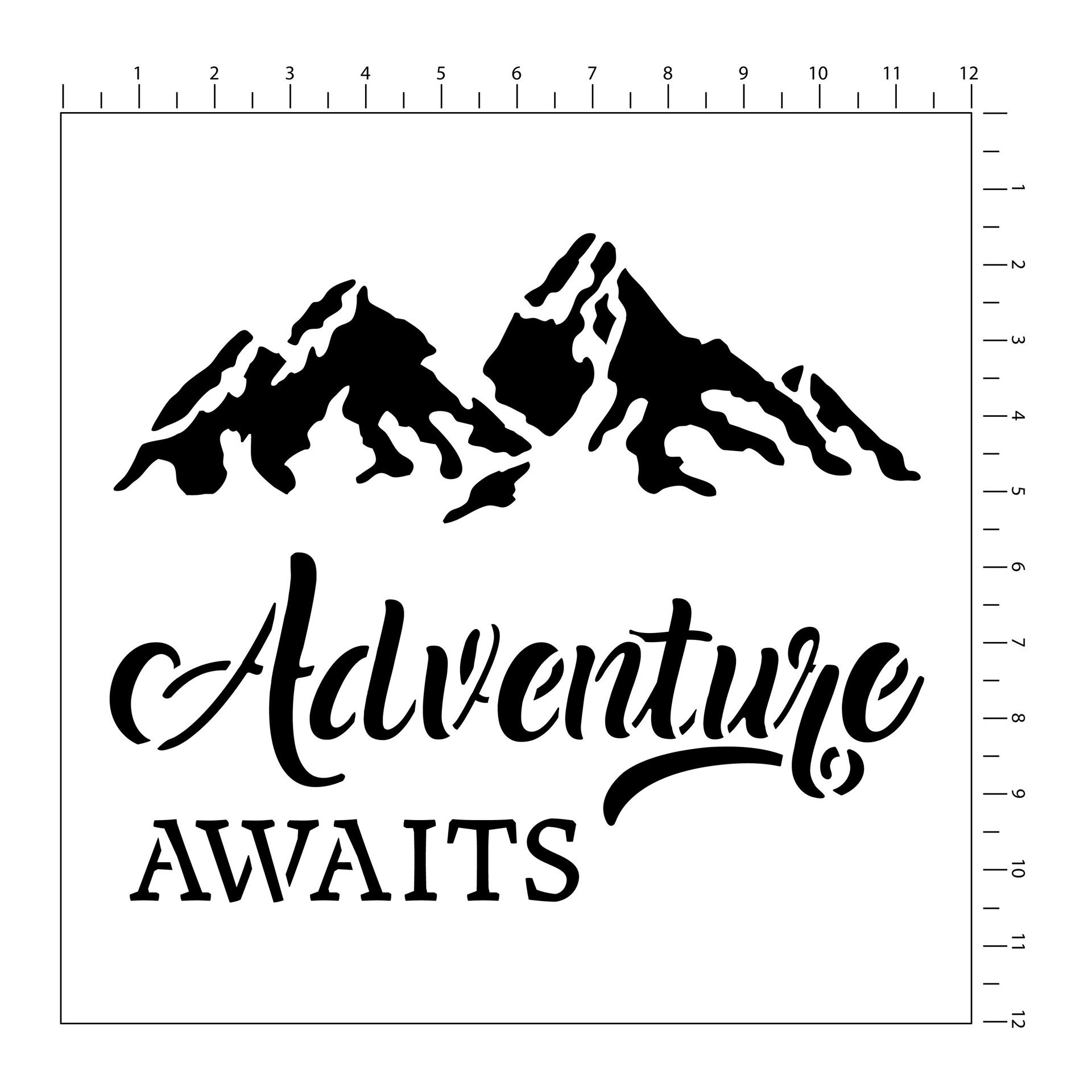 slide 2 of 4, Camping & Travel Stencils By Craft Smart, 12" X 12", 12 in x 12 in
