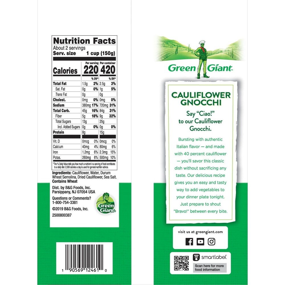 slide 2 of 2, Green Giant Original Cauliflower Gnocchi, 10 oz