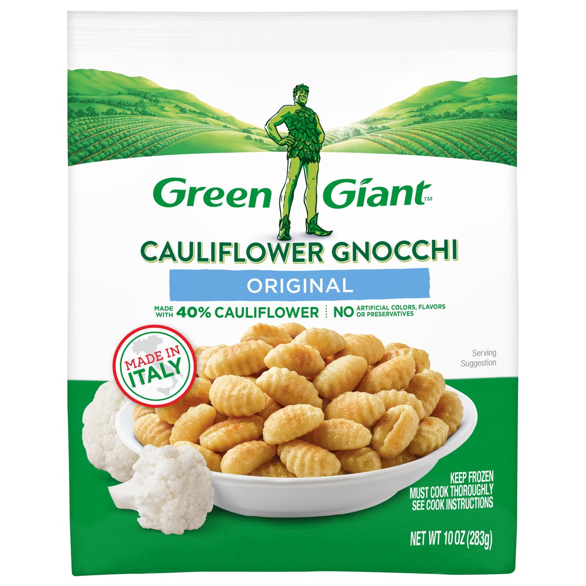 slide 1 of 13, Green Giant Original Cauliflower Gnocchi, Frozen Side Dish, 10 OZ, 10 oz