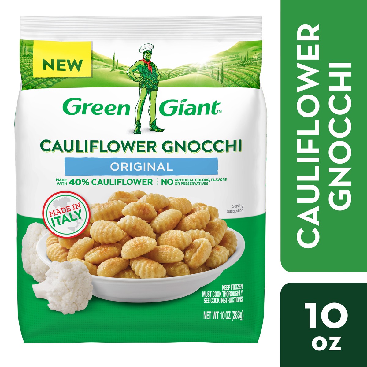 slide 11 of 13, Green Giant Original Cauliflower Gnocchi, Frozen Side Dish, 10 OZ, 10 oz