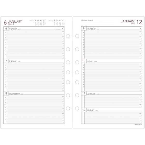 slide 4 of 4, 2025 At-A-Glance Weekly Planner Refill, Desk Size, January To December, 1 ct