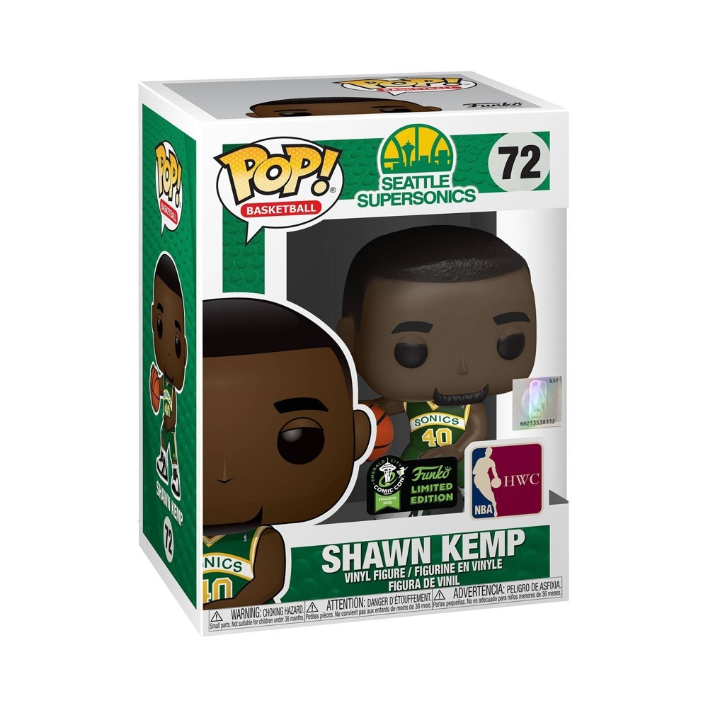 slide 2 of 2, Funko POP! NBA: Seattle Supersonics - Shawn Kemp (ECCC Shared Exclusive), 1 ct