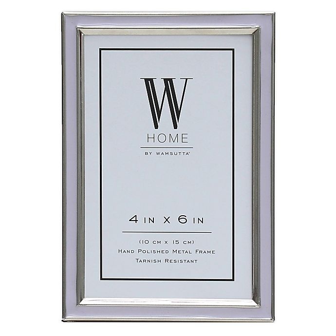 slide 1 of 1, W Home Enamel Picture Frame - Lavender, 4 in x 6 in