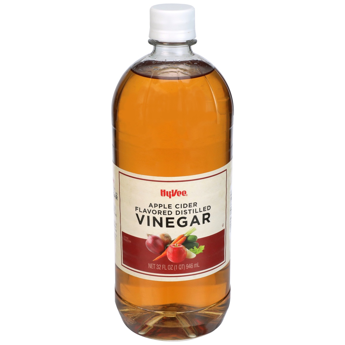 slide 1 of 1, Hy-vee Apple Cider Flavored Distilled Vinegar, 32 fl oz