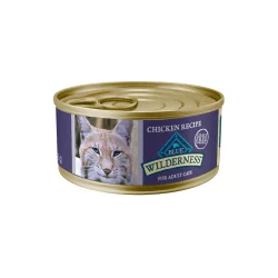 Blue Wilderness Blue Buffalo Wilderness Grain Free Natural Adult Pate Wet Cat Food, Chicken 5-oz can