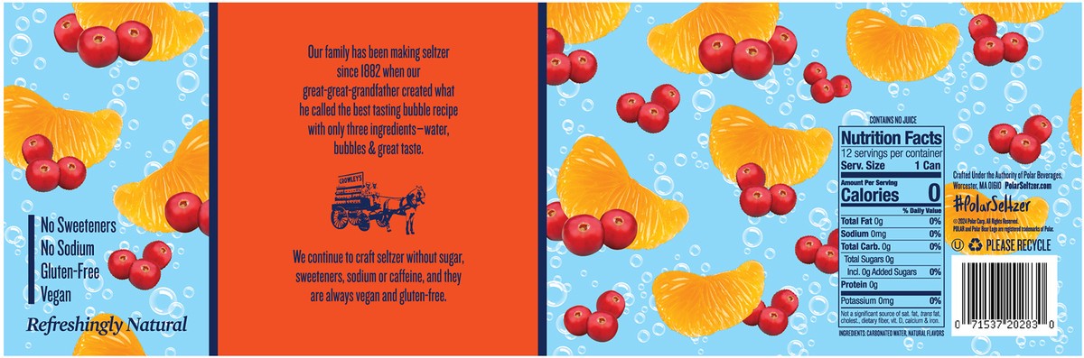 slide 13 of 13, Polar Seltzer - 12pk 12oz - Cranberry Clementine, 12 ct