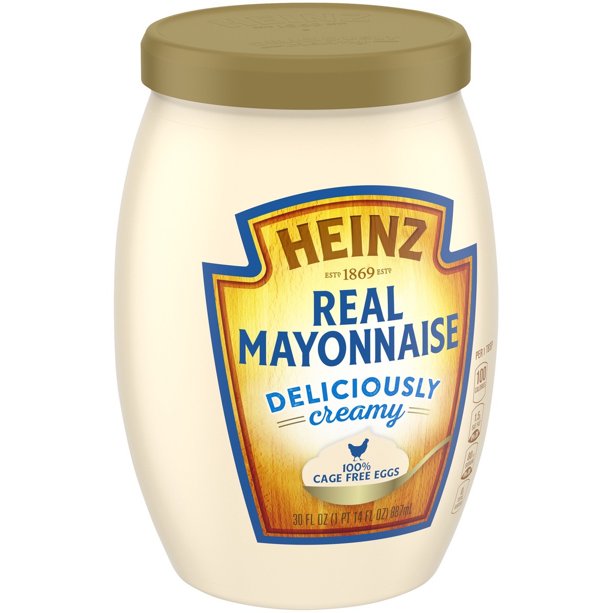 slide 4 of 7, Heinz Deliciously Creamy Real Mayonnaise, 30 fl oz Jar, 30 fl oz