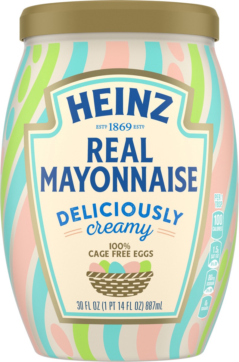 slide 3 of 7, Heinz Deliciously Creamy Real Mayonnaise, 30 fl oz Jar, 30 fl oz