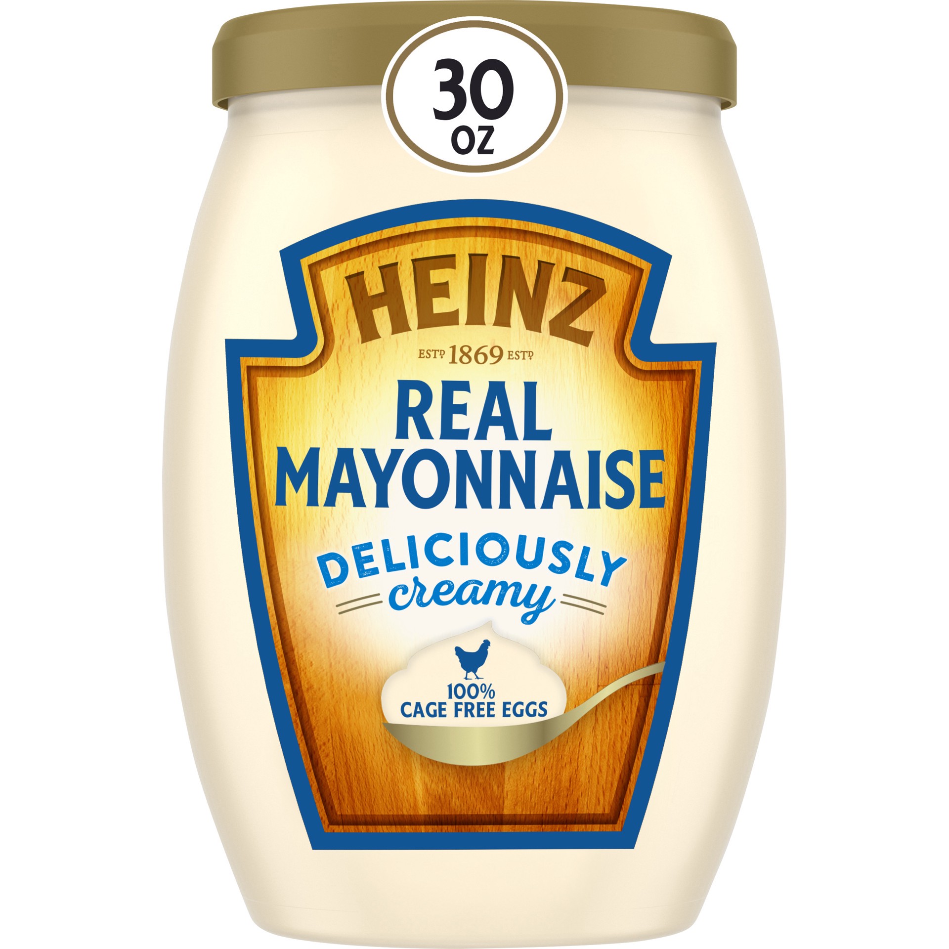 slide 1 of 7, Heinz Deliciously Creamy Real Mayonnaise, 30 fl oz Jar, 30 fl oz