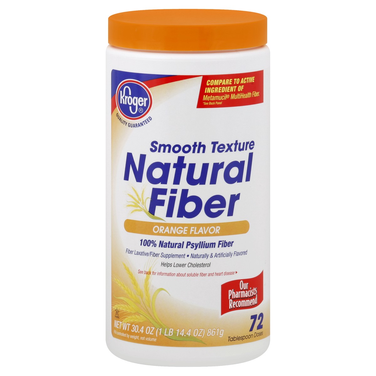 slide 2 of 3, Kroger Natural Fiber Orange Flavored Laxative, 30.4 oz