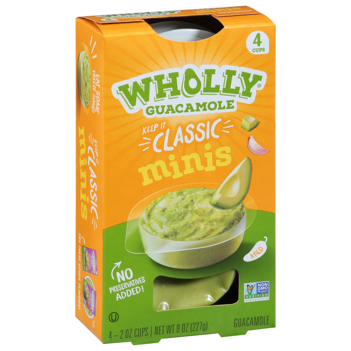 slide 3 of 9, Wholly Classic Mild Guacamole Minis 4 - 2 oz Cups, 4 ct