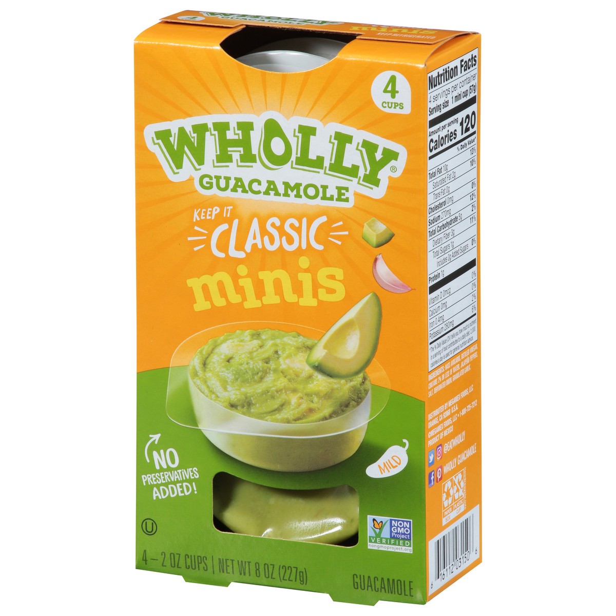 slide 6 of 9, Wholly Classic Mild Guacamole Minis 4 - 2 oz Cups, 4 ct