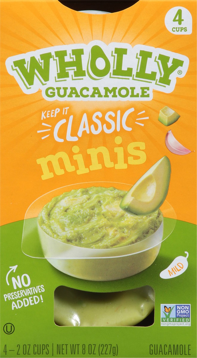 slide 5 of 9, Wholly Classic Mild Guacamole Minis 4 - 2 oz Cups, 4 ct