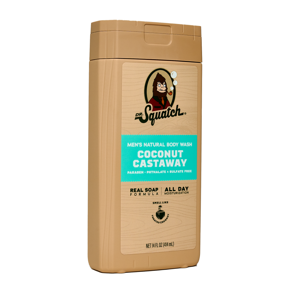 slide 3 of 4, Dr. Squatch Coconut Castaway Natural Body Wash, 14 fl oz