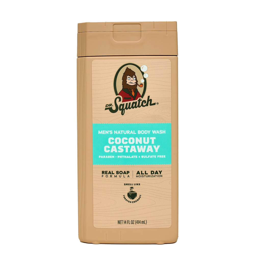 slide 2 of 4, Dr. Squatch Coconut Castaway Natural Body Wash, 14 fl oz