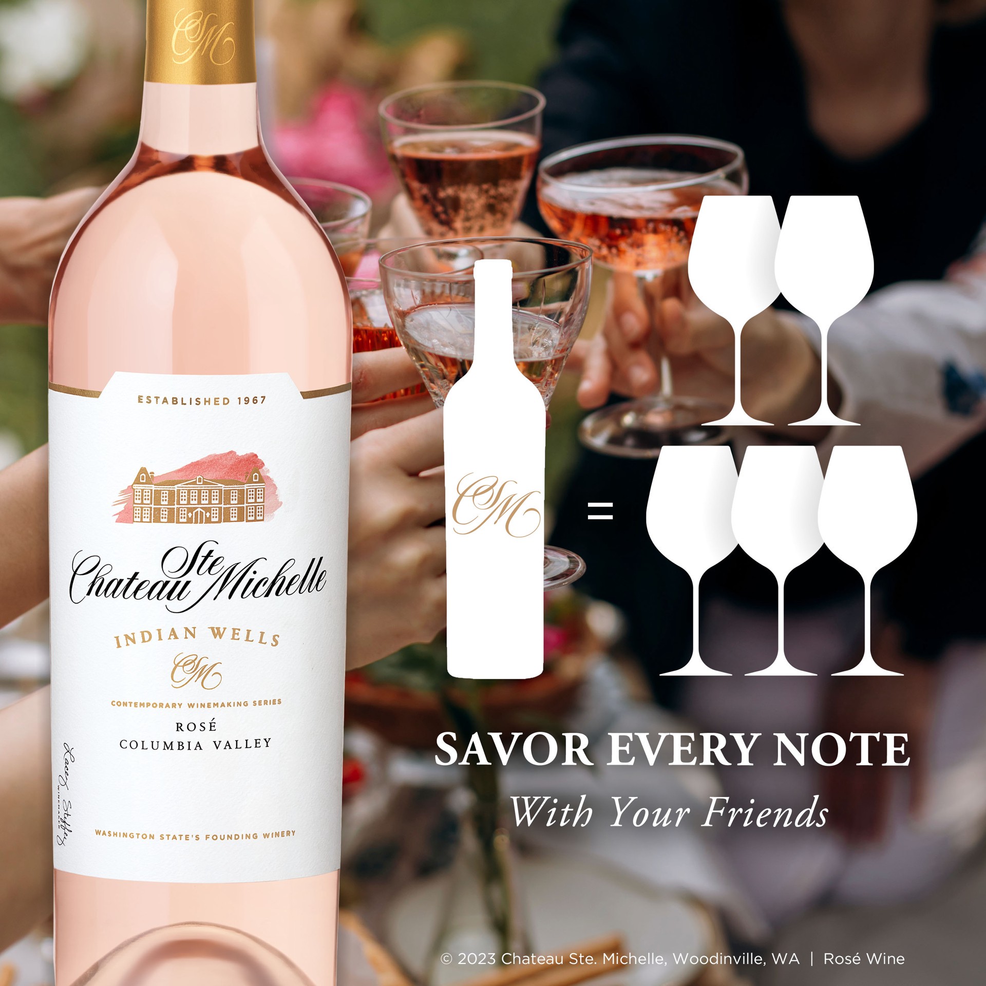 slide 6 of 6, Chateau Ste. Michelle Rose Wine 750 ml, 750 ml