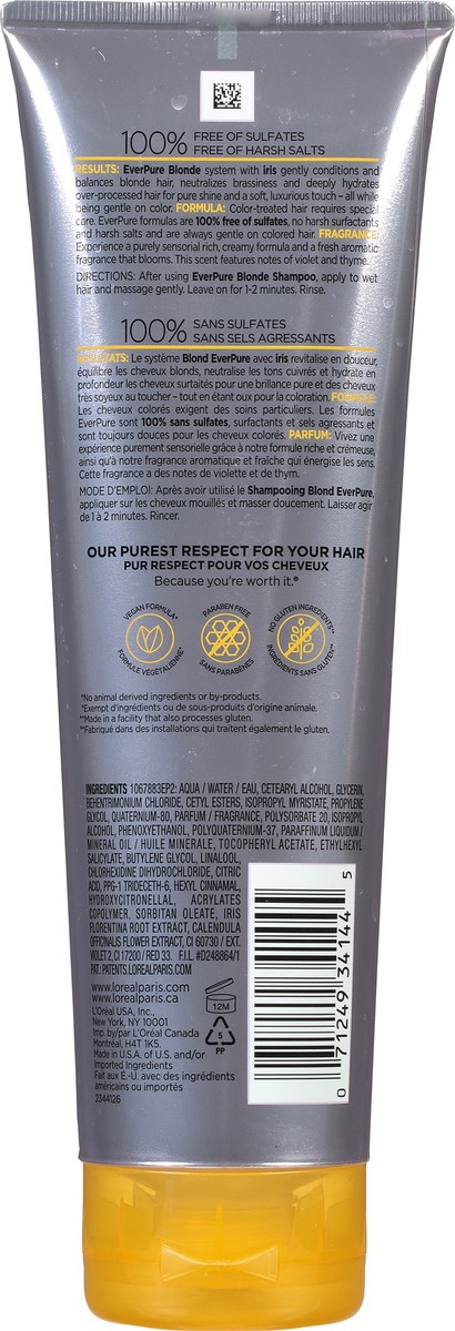 slide 10 of 13, L'Oréal EverPure Sulfate Free Blonde Conditioner - 8.5 fl oz, 8.5 fl oz