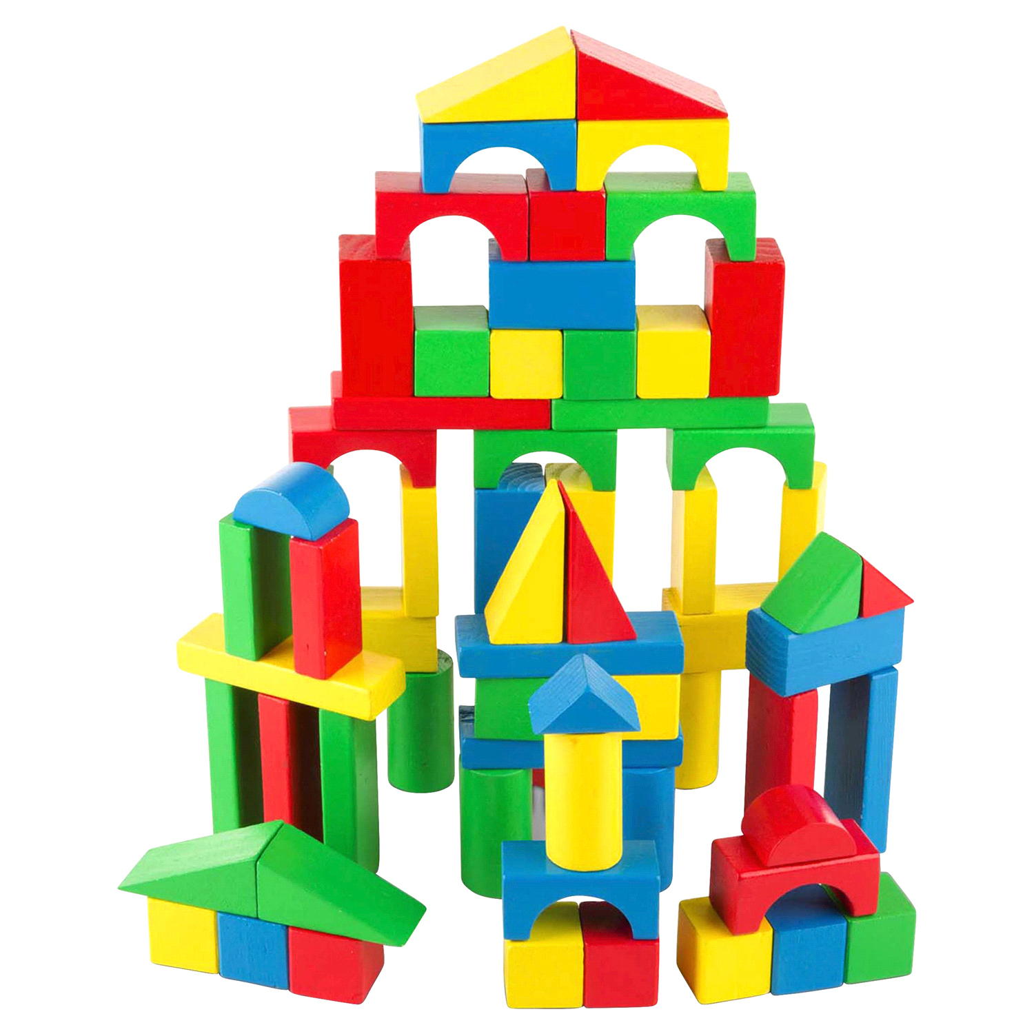 slide 2 of 4, MELISSA & DOUG 100 Wood Blocks Set, 100 ct