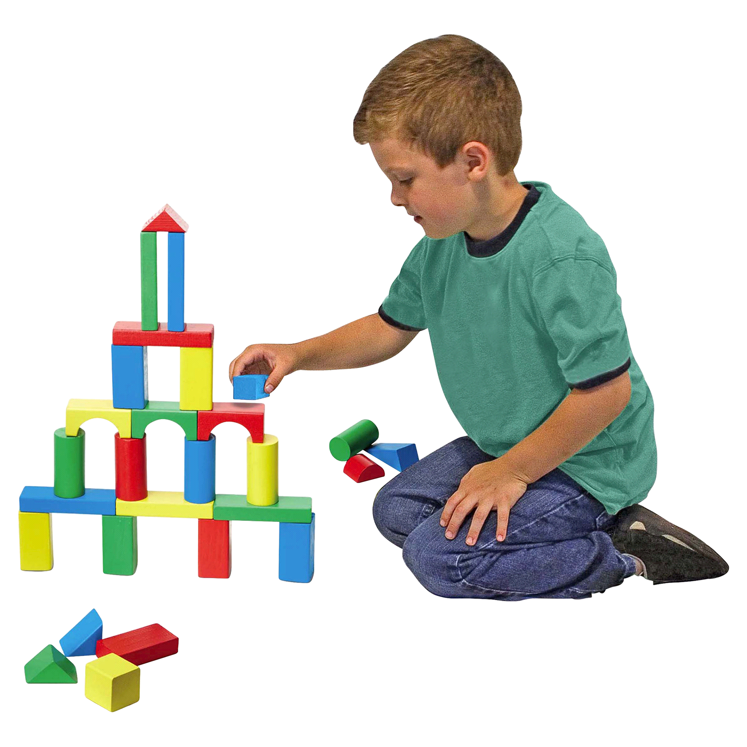 slide 4 of 4, MELISSA & DOUG 100 Wood Blocks Set, 100 ct