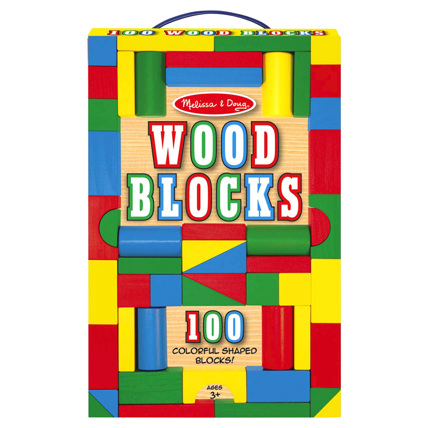 slide 1 of 4, MELISSA & DOUG 100 Wood Blocks Set, 100 ct
