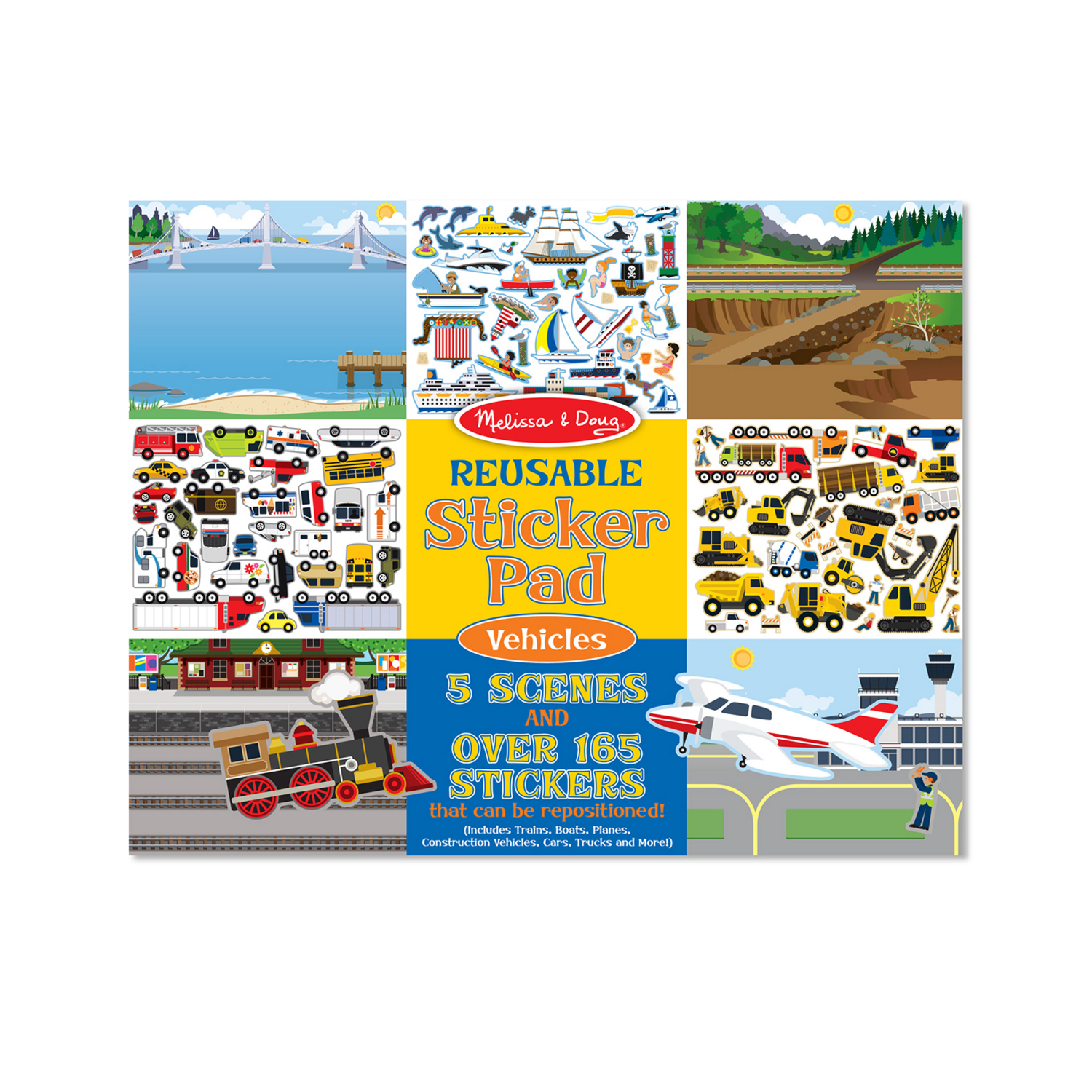 slide 6 of 6, MELISSA & DOUG Reusable Sticker Pad Assortment, 1 ct