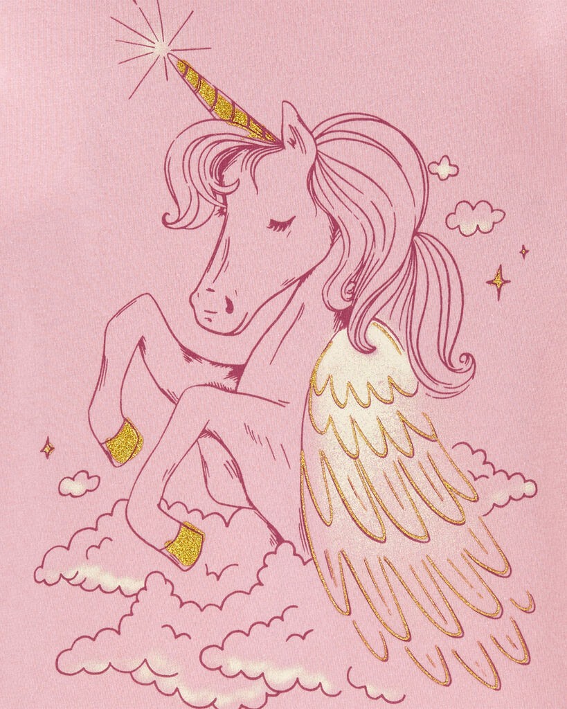 slide 2 of 2, Oshkosh Kid Unicorn Graphic Tee Pink XS, 1 ct