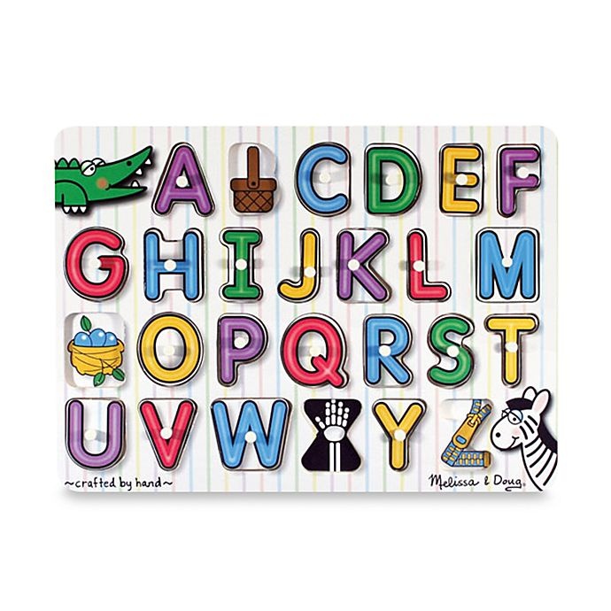 slide 1 of 1, Melissa & Doug ABC Pegs Puzzle, 1 ct