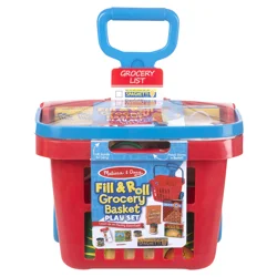 Melissa & Doug Fill & Roll Grocery Basket Play Set