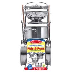 Melissa & Doug Let's Play House! Pots & Pans Set, 8 Pc