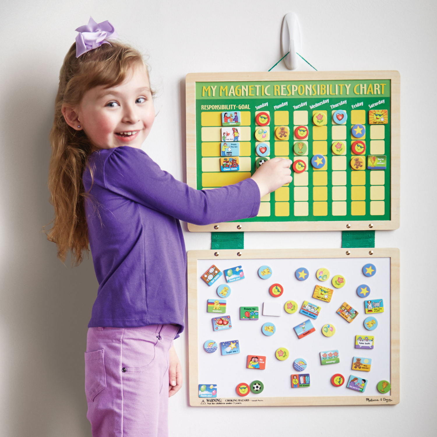 slide 2 of 8, Melissa & Doug Magnetic Chalk & Dry-Erase Board, 35 Magnetic Pieces/Chalk/Erasers and Dry-Erase Pen, 1 ct