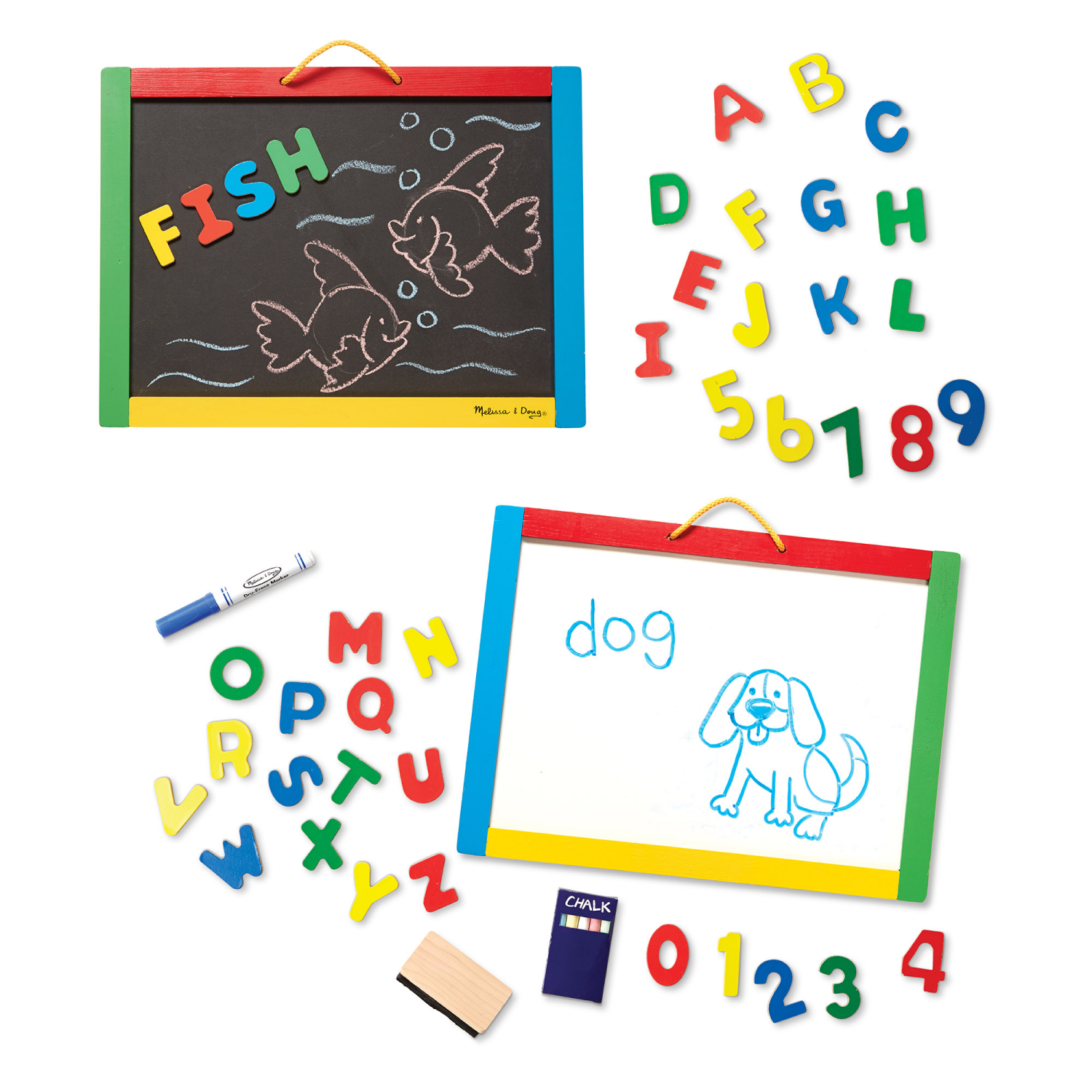 slide 3 of 8, Melissa & Doug Magnetic Chalk & Dry-Erase Board, 35 Magnetic Pieces/Chalk/Erasers and Dry-Erase Pen, 1 ct