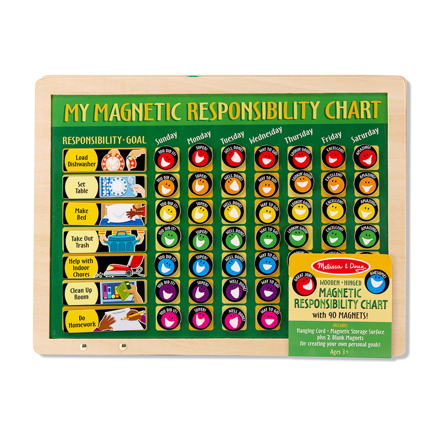 slide 4 of 8, Melissa & Doug Magnetic Chalk & Dry-Erase Board, 35 Magnetic Pieces/Chalk/Erasers and Dry-Erase Pen, 1 ct