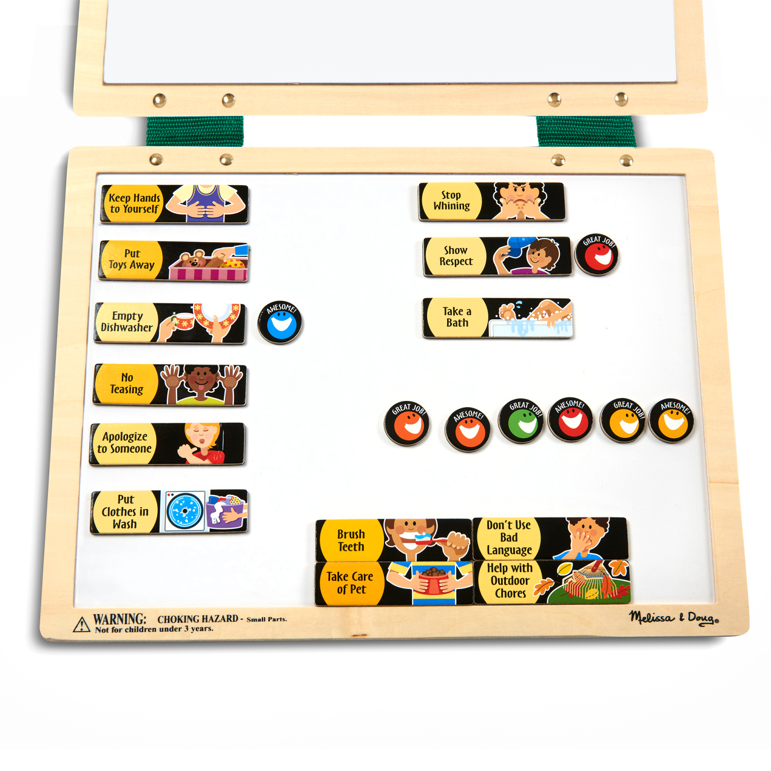 slide 5 of 8, Melissa & Doug Magnetic Chalk & Dry-Erase Board, 35 Magnetic Pieces/Chalk/Erasers and Dry-Erase Pen, 1 ct