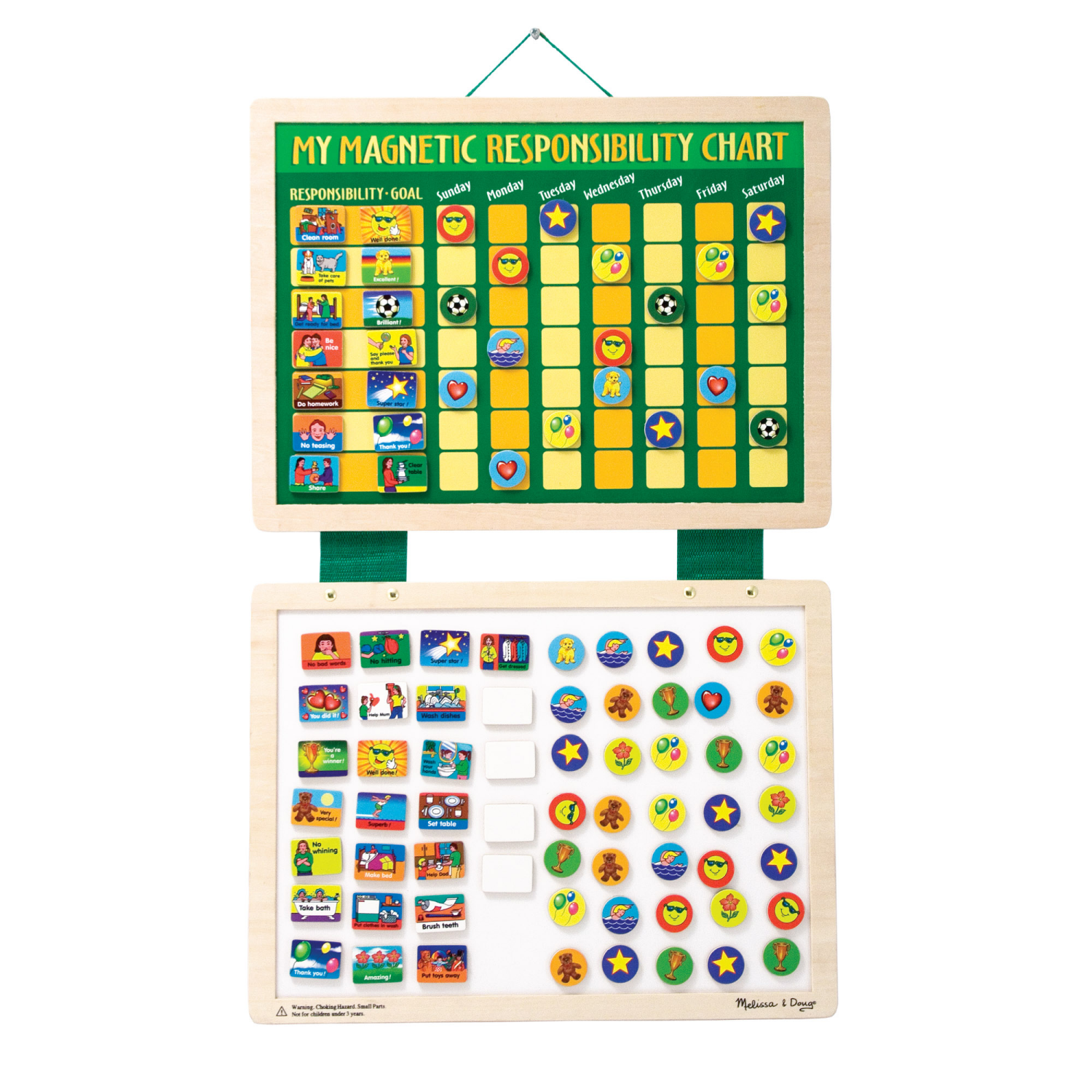 slide 1 of 8, Melissa & Doug Magnetic Chalk & Dry-Erase Board, 35 Magnetic Pieces/Chalk/Erasers and Dry-Erase Pen, 1 ct