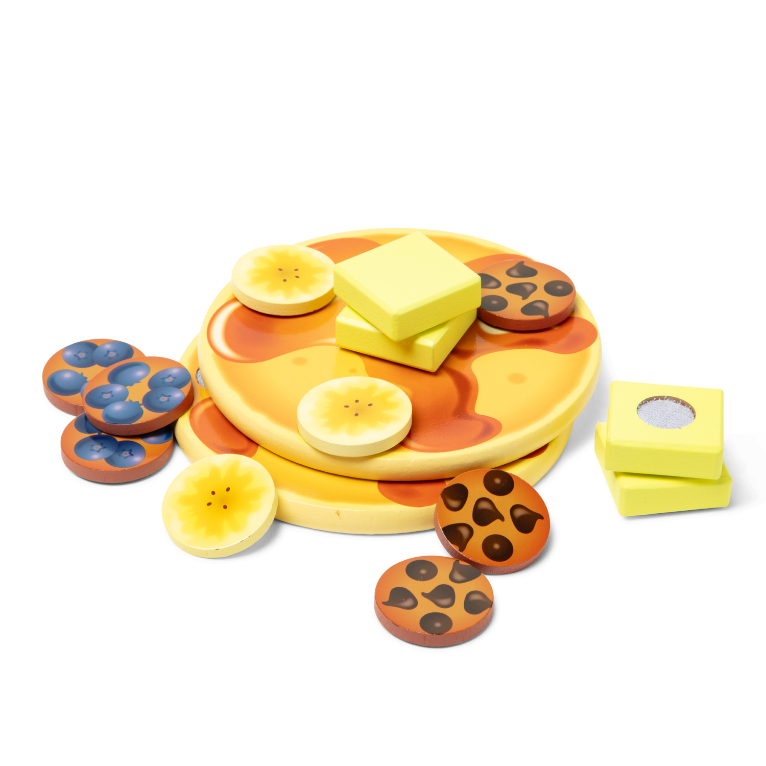 slide 6 of 8, Melissa & Doug Flip And Serve Pancake Set (19 Pcs) - Wooden Breakfast Play Food, 19 ct