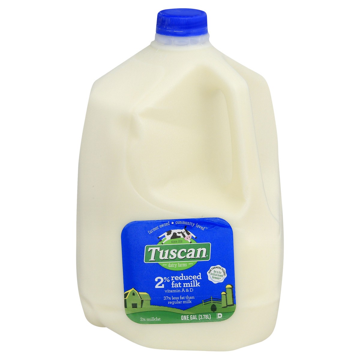 slide 1 of 1, Tuscan Dairy 2% Reduced Fat Milk with Vitamin A and Vitamin D, Gallon, 1 gal