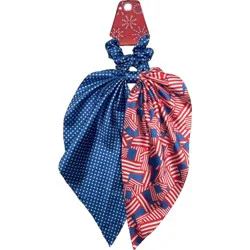 K&M Accessories Patriotic Star Long Hair Scrunchie