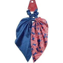 K&M Accessories Patriotic Star Long Hair Scrunchie