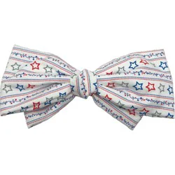 K&M Accessories Patriotic Red, White & Blue Stars Bow Hair Clip