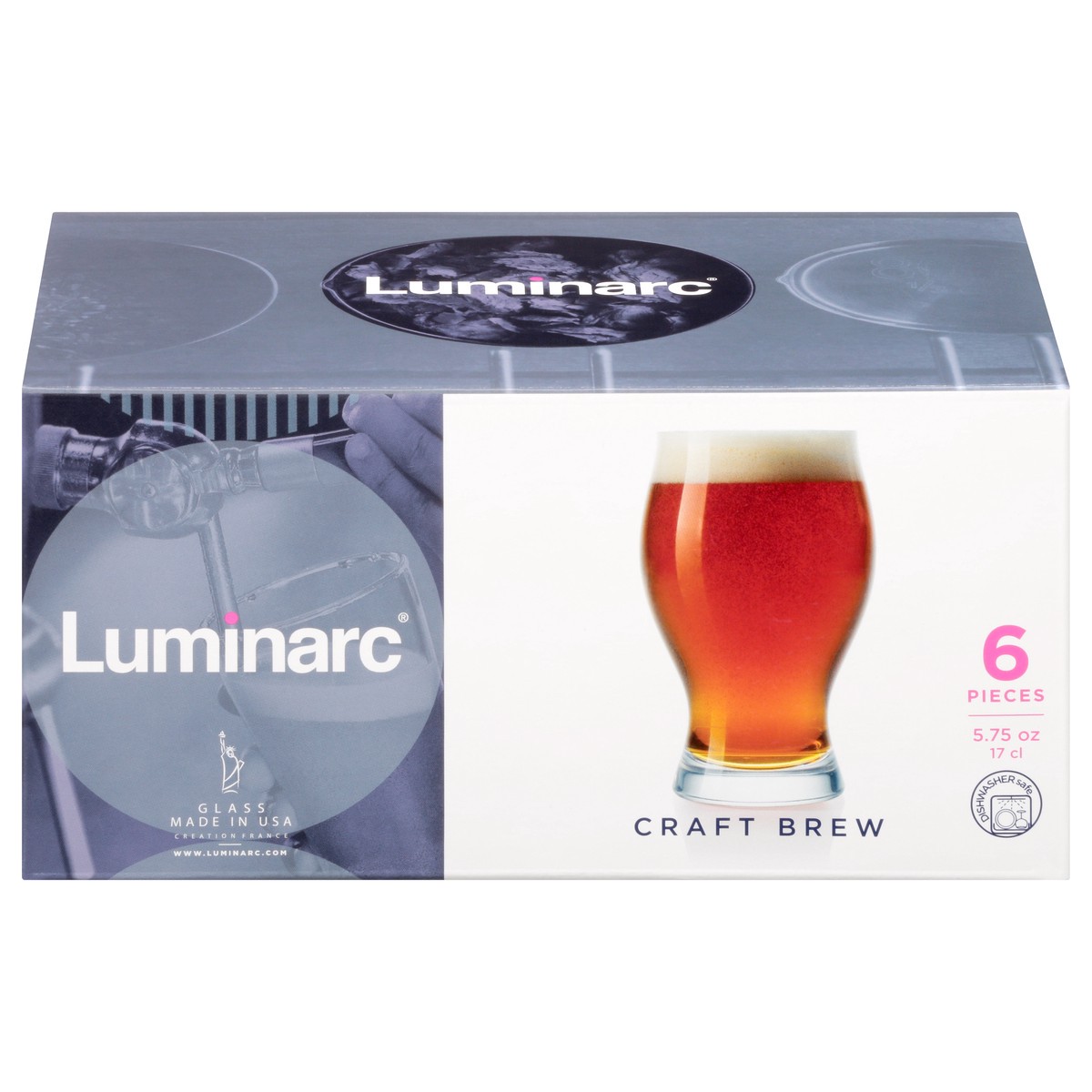 slide 1 of 9, Luminarc Craft Brew 5.75 Ounce Glass 6 ea, 1 ct