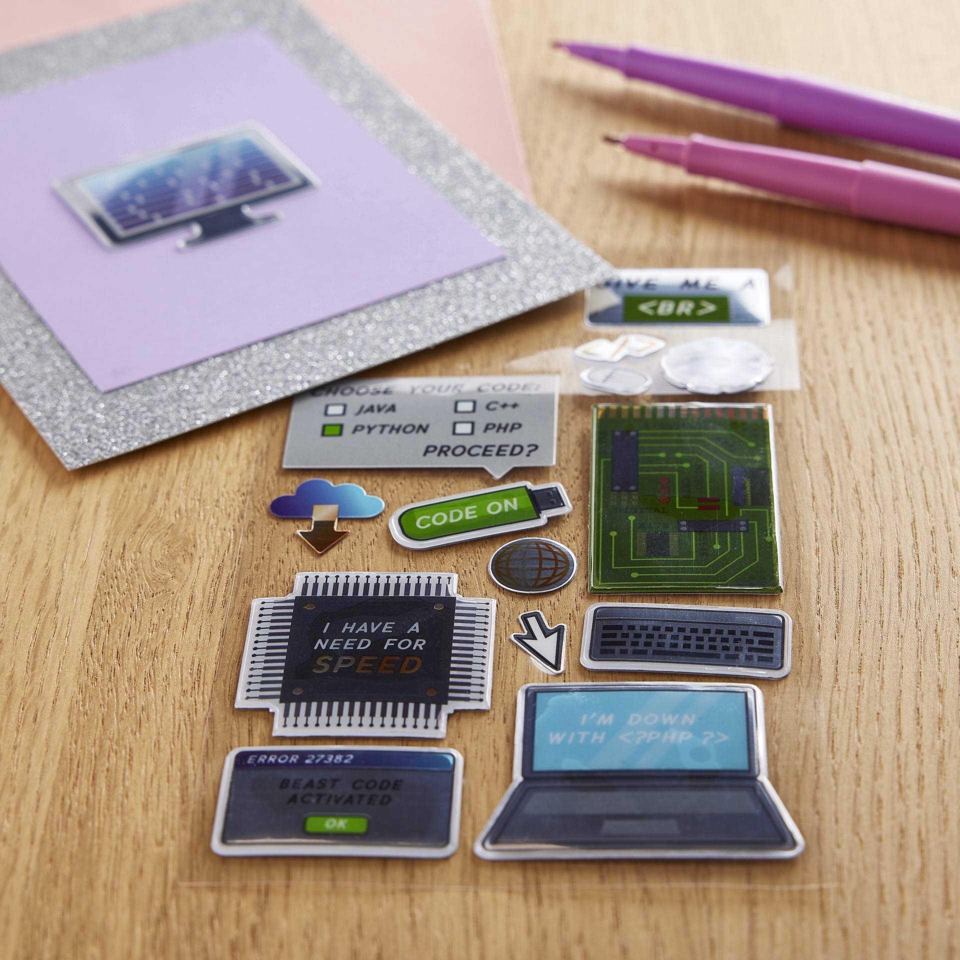 slide 4 of 4, Computer Science Dimensional Stickers By Recollections, 3.875 in x 7 in