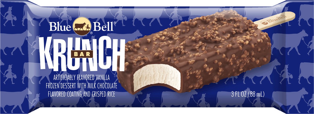 slide 4 of 6, Blue Bell Krunch Ice Cream Bar, 1 ct